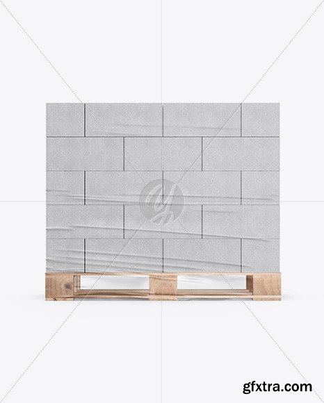 Pallet W/ Concrete Blocks Mockup 84231