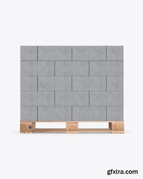 Pallet W/ Concrete Blocks Mockup 84231