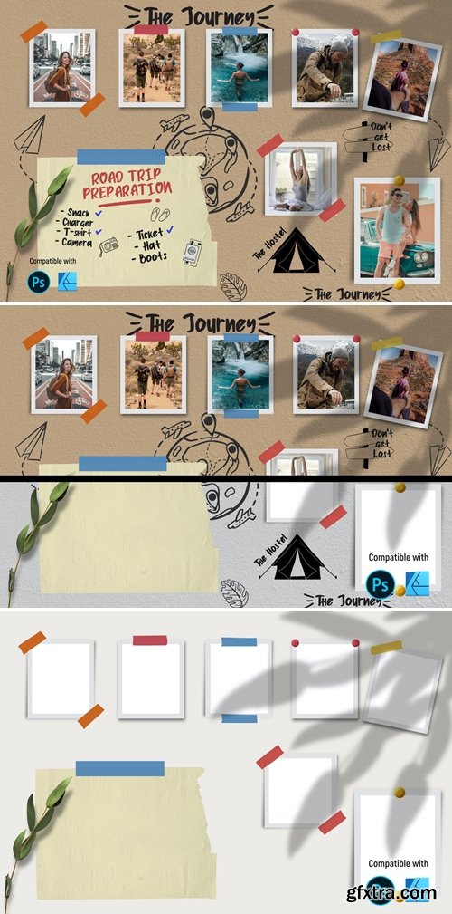 Road Trip Moodboard Mockup