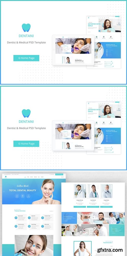 Dentas | Dentist & Medical PSD Template