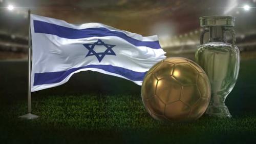 Videohive - Israel Flag With Football And Cup Background Loop - 32940217 - 32940217