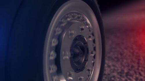 Videohive - Close-up of a car wheel riding on asphalt - 32941598 - 32941598