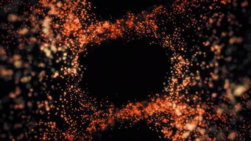 Videohive - Abstract colored particles moving in circle on black background - 32941599 - 32941599