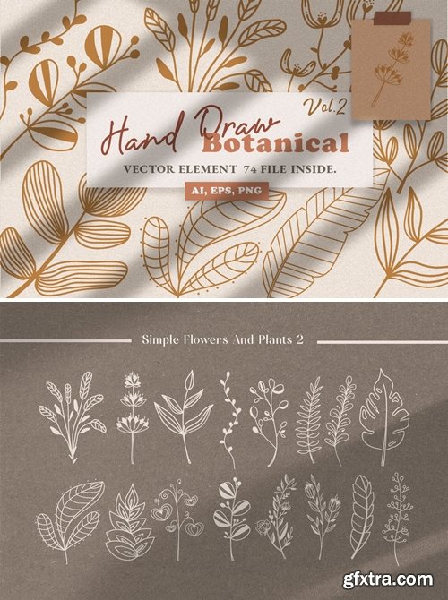 Botanical Line Art Illustration Vol.2