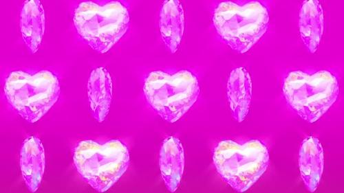 Videohive - 4k Diamond Hearts - 32960370 - 32960370