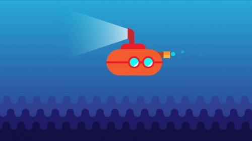 Videohive - Animated Underwater Submarine. - 32960456 - 32960456