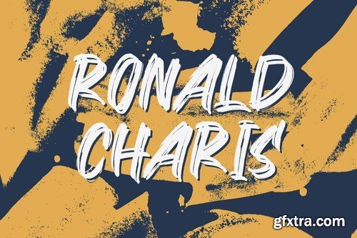 Ronald Charis - Textured Brush Font