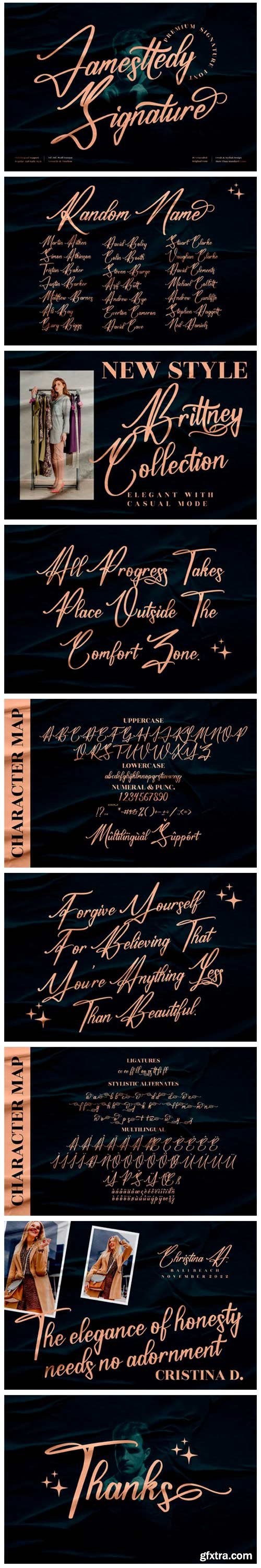 Jamesttedy Signature Font