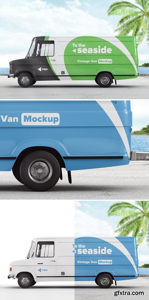 Vintage Van Branding Mockup