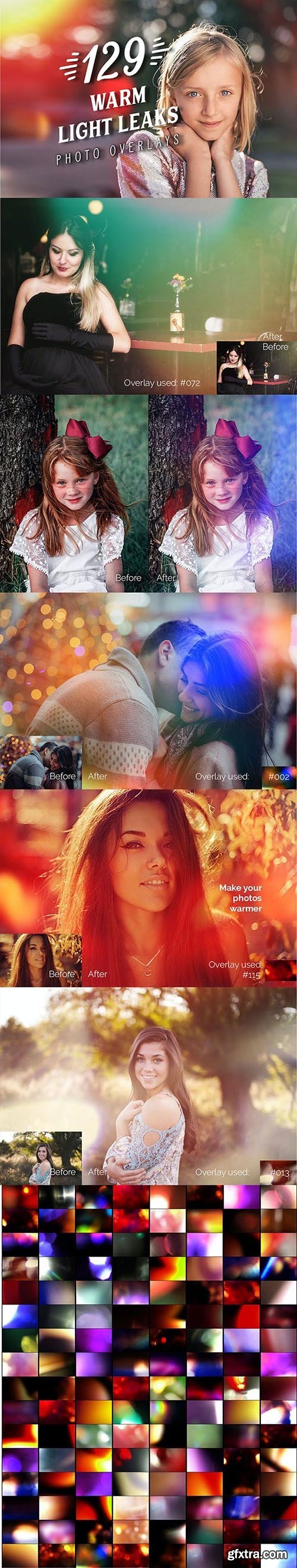 GraphicRiver - 129 Warm Light Leaks Photo Overlays 27018647