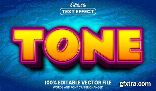 Tone text, font style editable text effect