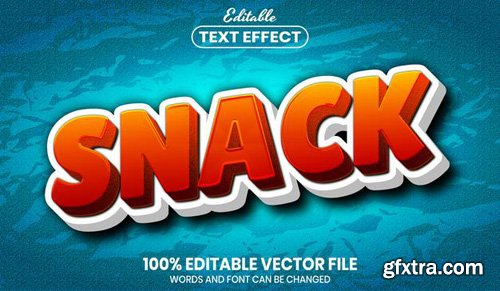 Snack text, font style editable text effect