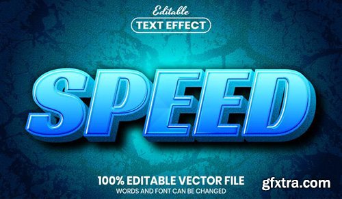 Speed text, font style editable text effect