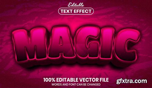 Magic text, font style editable text effect