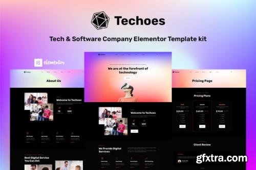 ThemeForest - Techoes v1.0.0 - Tech & Software Company Elementor Template kit - 33029239