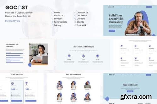 ThemeForest - Gocast v1.0.0 - Podcast & Digital Agency Template Kit - 33028634