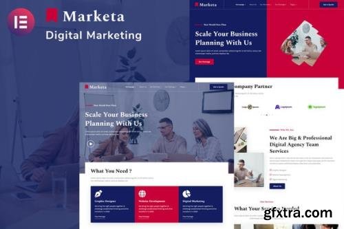 ThemeForest - Marketa v1.0.0 - Digital Agency Business Services Elementor Template Kit - 33019115