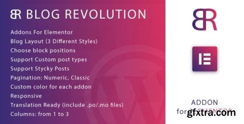 CodeCanyon - Blog Revolution for Elementor WordPress Plugin v1.0 - 33020298