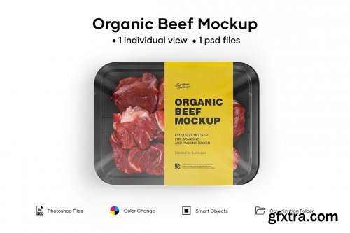 CreativeMarket - Diced Beef Tray Mockup 5242169