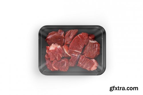 CreativeMarket - Diced Beef Tray Mockup 5242169