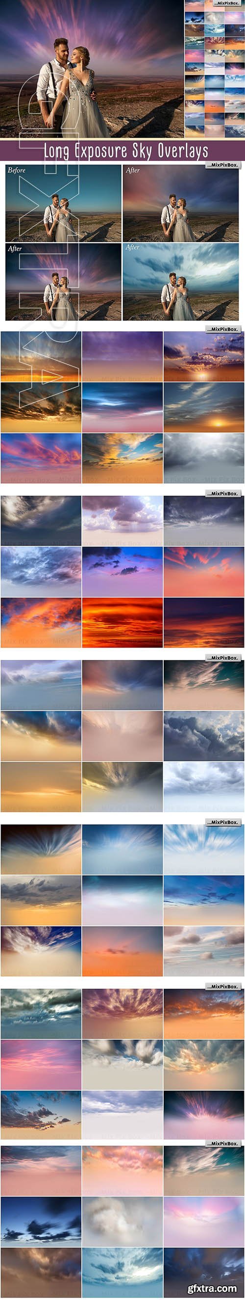 CreativeMarket - Long Exposure Sky Overlays 2873323