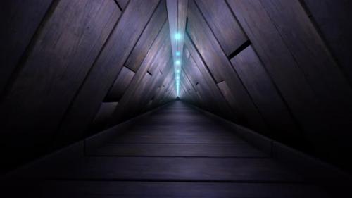 Videohive - Wood Corridor Flicker Lights Loop - 32985591 - 32985591