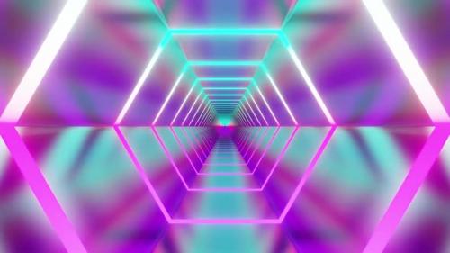 Videohive - Hexagon Bright Tunnel Vj Loop HD - 32985940 - 32985940