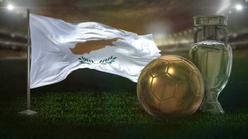 Videohive - Cyprus Flag With Football And Cup Background Loop - 32986354 - 32986354