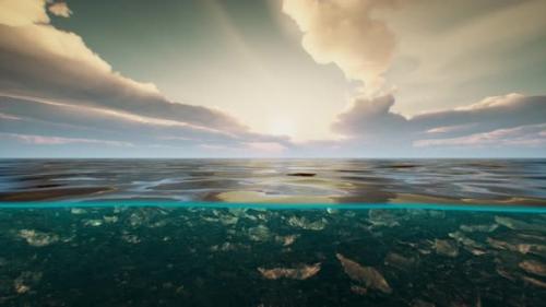 Videohive - Underwater View with Horizon and Water Surface Split By Waterline - 32988629 - 32988629