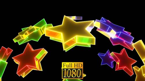 Videohive - Rotation Of The Stars Is Multicolored HD - 33008334 - 33008334
