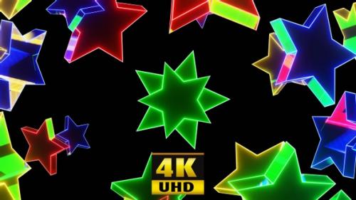 Videohive - Star Rotation Is Multicolored 4K - 33008336 - 33008336