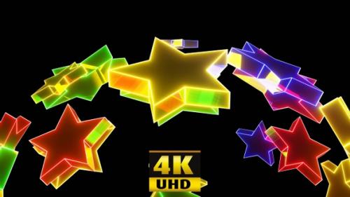 Videohive - Rotation Of The Stars Is Multicolored 4K - 33008338 - 33008338