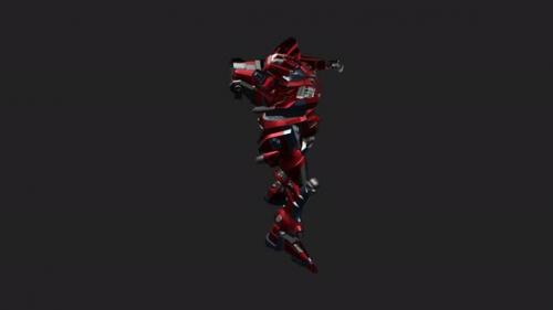 Videohive - Red mecha in action with Grab And Slam style - 33010233 - 33010233