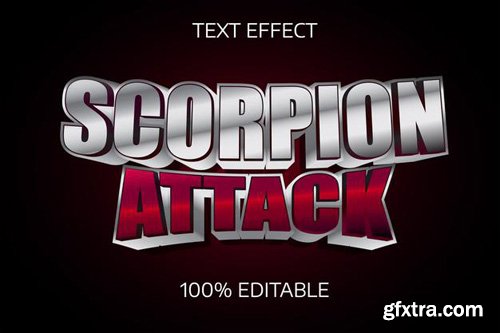 Scorpion attack editable text effect