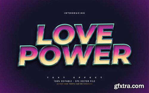 Love power editable text style effect