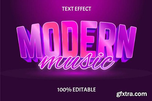 Editable text effect modern music