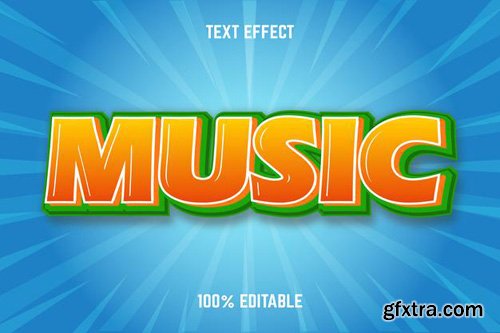 Editable text effect music