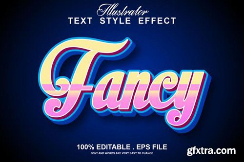 Fancy text effect editable