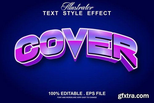 Cover text effect editable