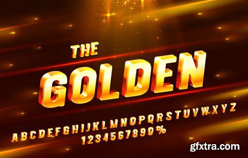 Golden font set