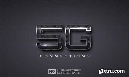 5g 3d text editable style effect template