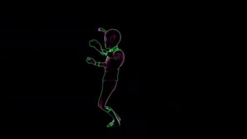 Videohive - Neon Alien Funny Dance Loop - 33014553 - 33014553