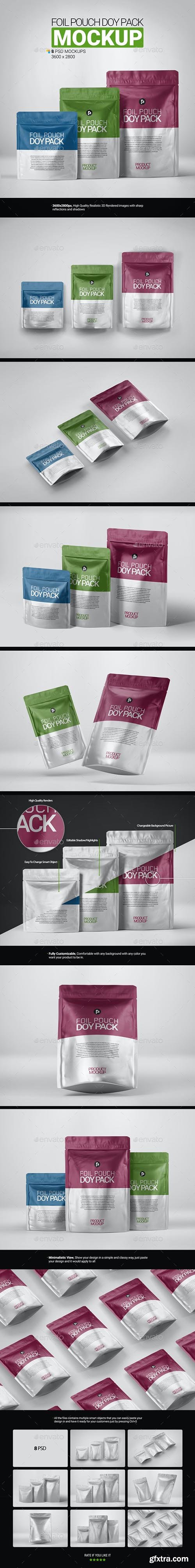 GraphicRiver - Foil Pouch Doypack Mockup 32592658