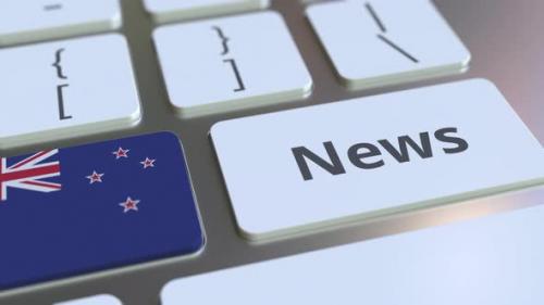 Videohive - News Text and Flag of New Zealand on the Keys of Keyboard - 33023902 - 33023902