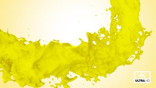 Videohive - Twisted Yellow Paint Splash V4 - 33031378 - 33031378