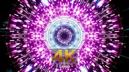 Videohive - Neon Mechanical Space Tunnel 4K - 33031399 - 33031399