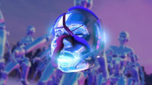 Videohive - Futuristic broken head - 33033393 - 33033393