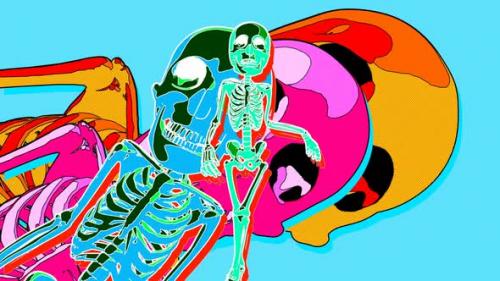 Videohive - Colorful cartoon skeleton - 33033990 - 33033990