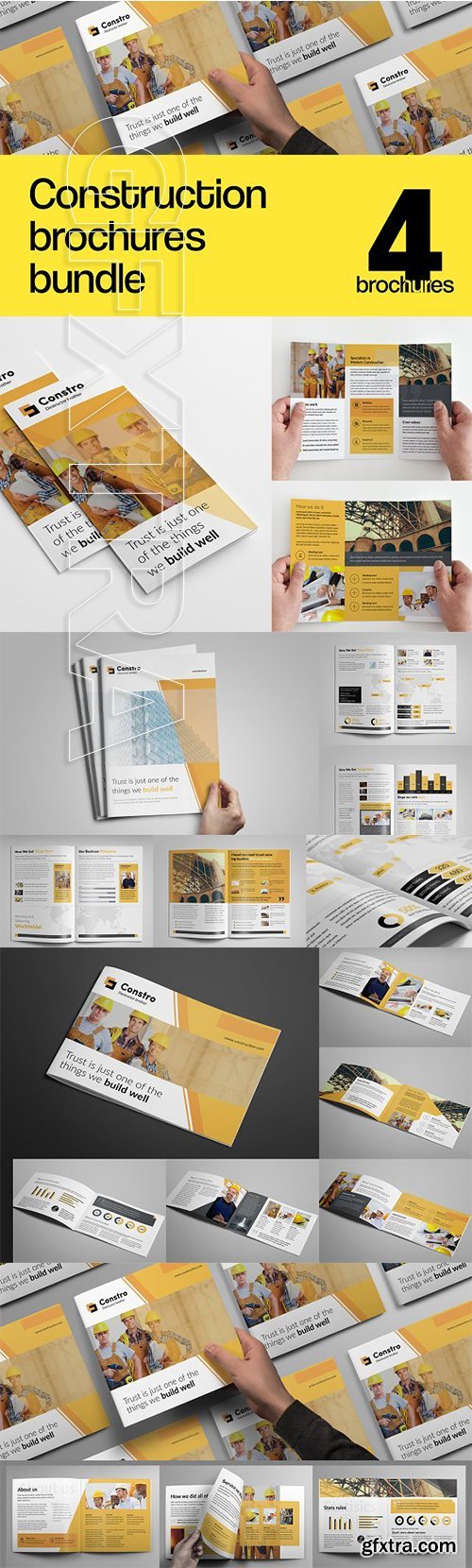 CreativeMarket - Construction Brochures Bundle 2854419