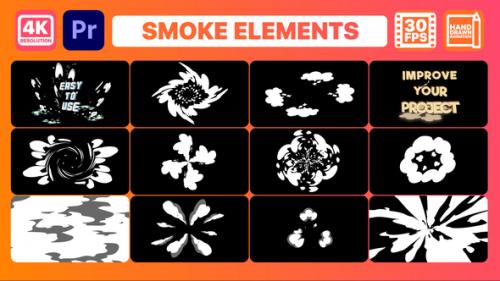 Videohive - Smoke Elements And Titles | Premiere Pro MOGRT - 33018104 - 33018104